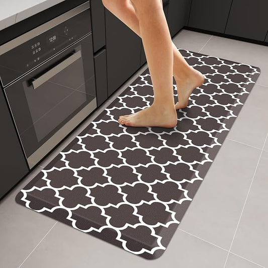 WISELIFE Anti Fatigue Floor Mat - 4/5 Inch Thick Kitchen Mat Non Slip Waterproof Heavy Duty Ergonomic Comfort Mat Durable for Home, Office, Sink, Laundry,(22" x 54", Chocolate)