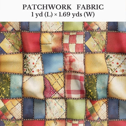 100% Cotton Fabric by the Yard – Turkish Quality Quilting & Sewing Fabric, 1 Yard x 1.69 Yards Wide, Patchwork Cotton for Crafts