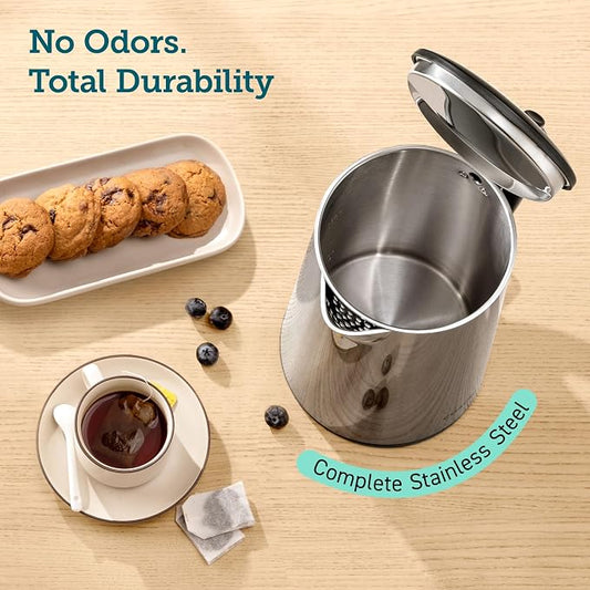 Cosori Electric Kettle,No Plastic Inner Lid,Filter & Spout,Stainless Steel Tea Kettle,Automatic Shut Off & Boil-Dry Protection,Durable Tea-Kettle Boiler-& Heater,1.5L/1500W,Silver,(Pack of 6)
