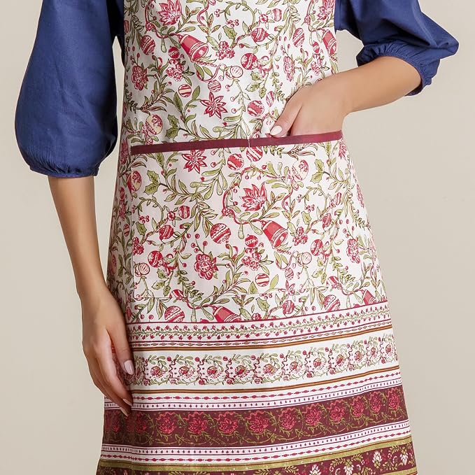 Maison d' Hermine 100% Cotton Apron for women with Pocket Kitchen Chef Apron for Men Cooking Spring Summer