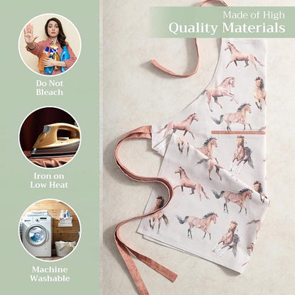 Maison d' Hermine 100% Cotton Apron for women with Pocket Kitchen Chef Apron for Men Cooking Spring Summer