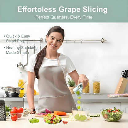 Grape cutter Fruit and Vegetable Corer Pepper Seed Apple Remover Bell Pepper Tomato Corer Tool Stainless Steel Kitchen Gadget (Grape cutter+ Apple + Pepper corer)