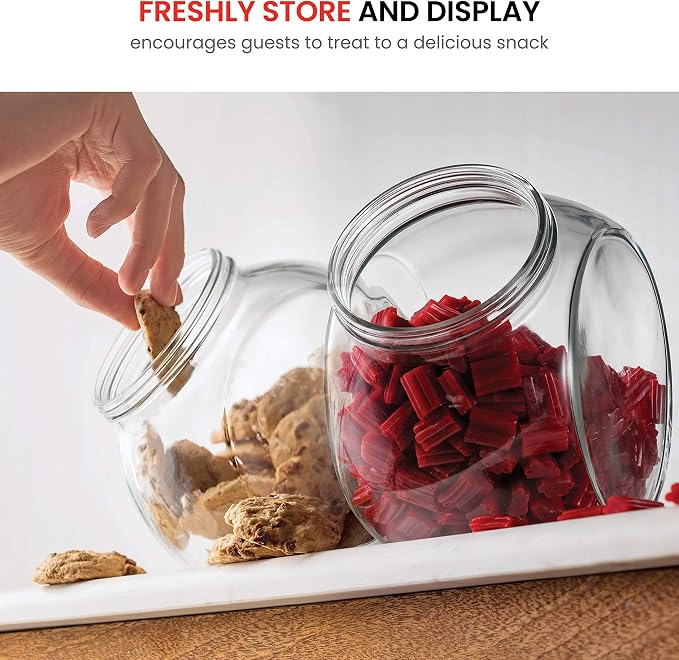 Bormioli Rocco Pandora Glass Jar with Metal Lid 75.5 oz - Airtight Storage Container for Snacks, Candy & Dry Foods - Versatile Kitchen & Pantry Organizer - Durable Clear Glassware
