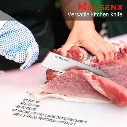 Chef Knife 8 Inch, High Carbon Stainless Steel Sharp Blade with Non-Slip Softgrip, Multi-Purpose Kitchen Knife for Meat, Fruit & Vegetables Cutting