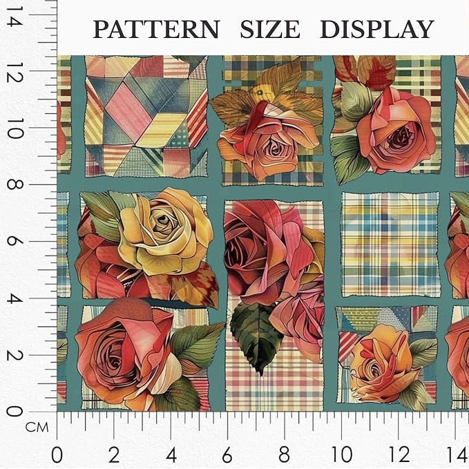 100% Cotton Fabric by the Yard – Turkish Quality Quilting & Sewing Fabric, 1 Yard x 1.69 Yards Wide, Patchwork Cotton for Crafts