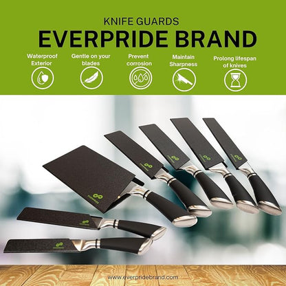EVERPRIDE 7-Piece Knife Guard Set, Universal Blade Cover Knife Sheaths for Chef and Kitchen Knives Durable Knife Edge Guards Include Multiple Sizes to Protect Your Full Set of Knives
