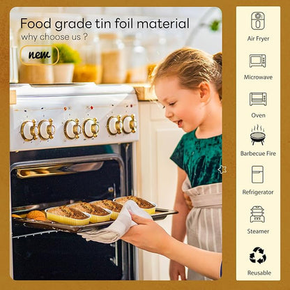 NPLUX Mini Loaf Pans with Lids and Spoons Rectangular Aluminum Foil Baking Pans Mini Cheesecake Containers 6.8oz, Graduation Gifts Party Favors(60 Pack, Gold)