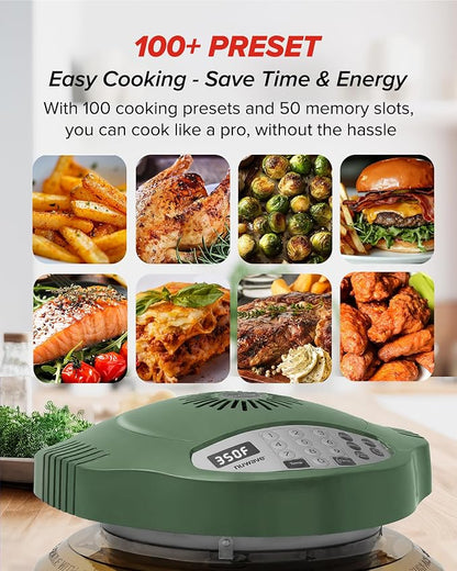 Nuwave Pro Plus 2 Air Fryer Oven, Infrared Countertop Convection, No Defrost No Preheat, Triple Combo Heating, 10-in-1 Multicooker, PFAS & BPA Free, 10LB Capacity, Dishwasher Safe Parts, 20660V03O