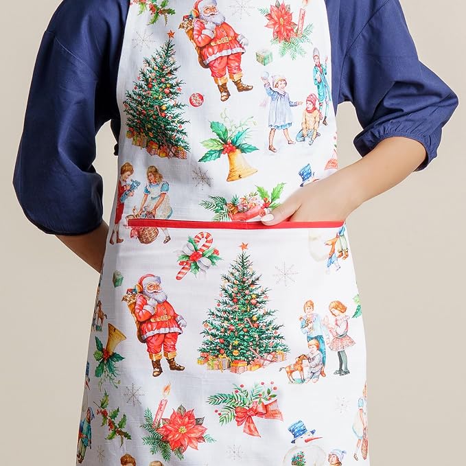 Maison d' Hermine 100% Cotton Apron for women with Pocket Kitchen Chef Apron for Men Cooking Spring Summer