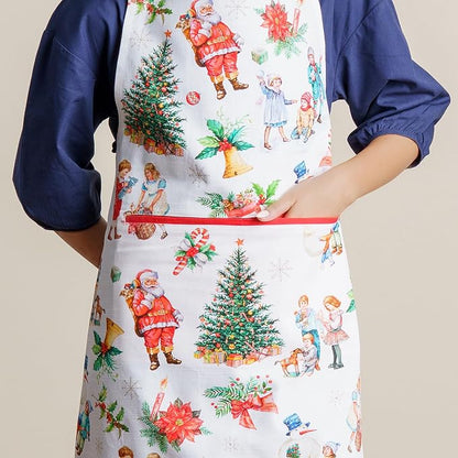 Maison d' Hermine 100% Cotton Apron for women with Pocket Kitchen Chef Apron for Men Cooking Spring Summer