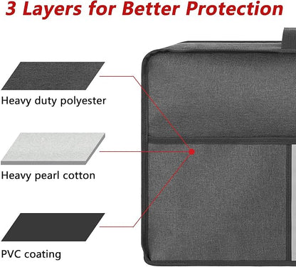 Dust Cover Compatible with Nespresso Vertuo Next Deluxe Coffee, Nespresso Vertuo Plus Deluxe Coffee, The Pearl Cotton Inside Enhances Protection of The Machine -Dark Grey