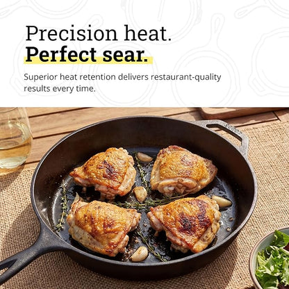 Lodge Seasoned Cast Iron Skillet 15 Inches - Frying Pan for the Stove, Grill or Campfire - Cooks Evenly - Features Easy-Grip Teardrop Handle - Non-Toxic, Nonstick & Long-Lasting