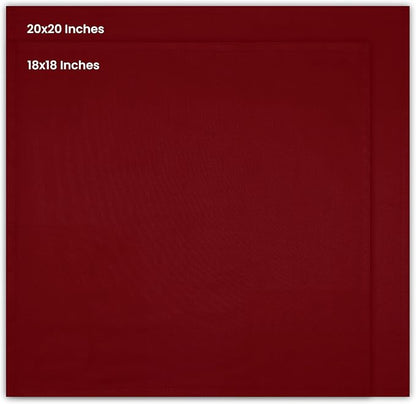 Utopia Kitchen Red Cloth Napkins [12 Pack, 18x18 Inch] Absorbent Cotton Blend Washable and Reusable for Dinner, Restaurant, Lunch, Wedding and Hotel