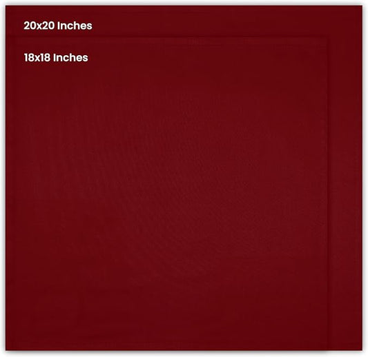 Utopia Kitchen Red Cloth Napkins [12 Pack, 18x18 Inch] Absorbent Cotton Blend Washable and Reusable for Dinner, Restaurant, Lunch, Wedding and Hotel