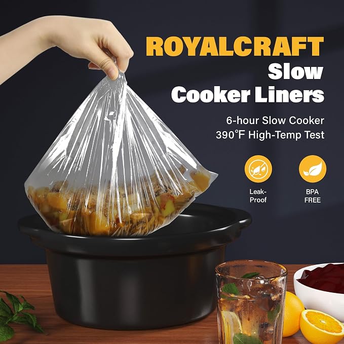 Sunvivi Triple Slow Cooker Buffet Server with 10 Cooking Liners, Adjustable Temperature Settings, for Parties, Holidays and Entertaining, Dishwasher Safe, 3 * 1.5 Quarts Grey