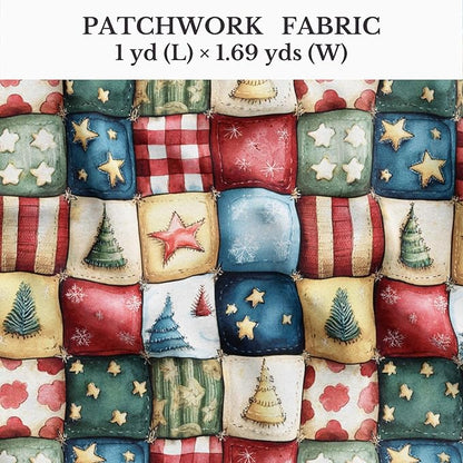 100% Cotton Fabric by the Yard – Turkish Quality Quilting & Sewing Fabric, 1 Yard x 1.69 Yards Wide, Patchwork Cotton for Crafts