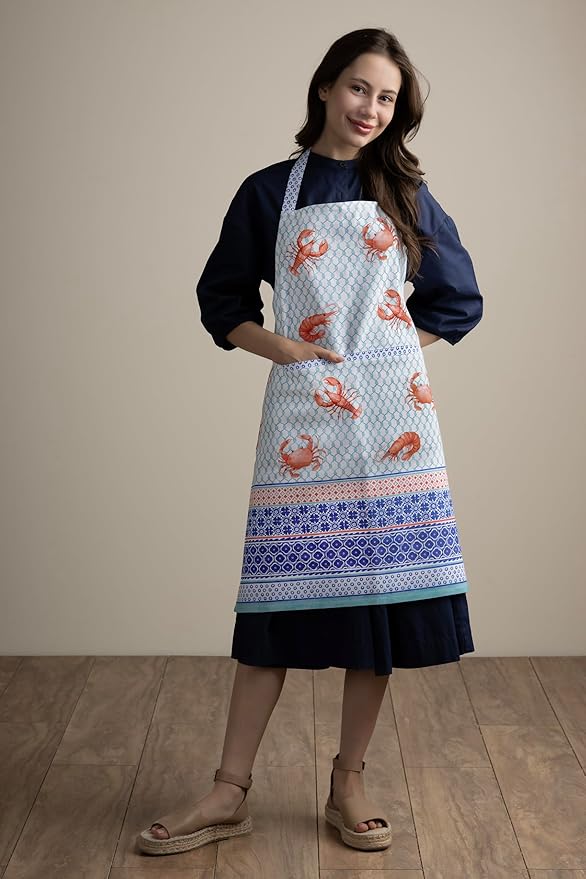 Maison d' Hermine 100% Cotton Apron for women with Pocket Kitchen Chef Apron for Men Cooking Spring Summer