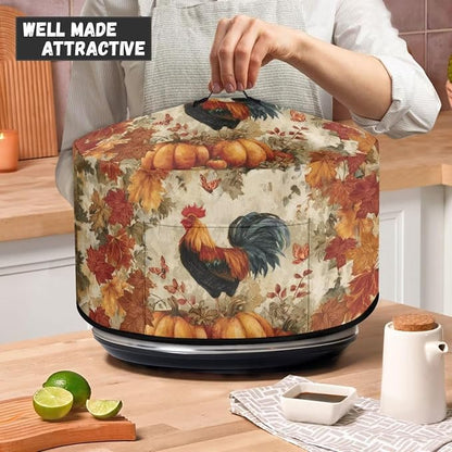 Pumpkins Rooster Slow Cooker Cover Protection Crock for Pot Dust Cover Fits for Most 6-8 Quart Slow Cooker Dustproof Small Appliance Accessories