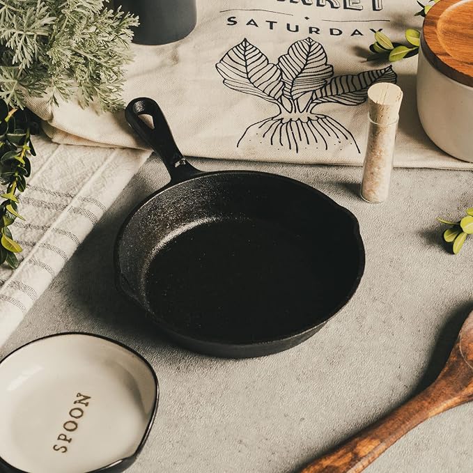 6-1/2 Inch Round Small Pre-Seasoned Cast Iron Skillet