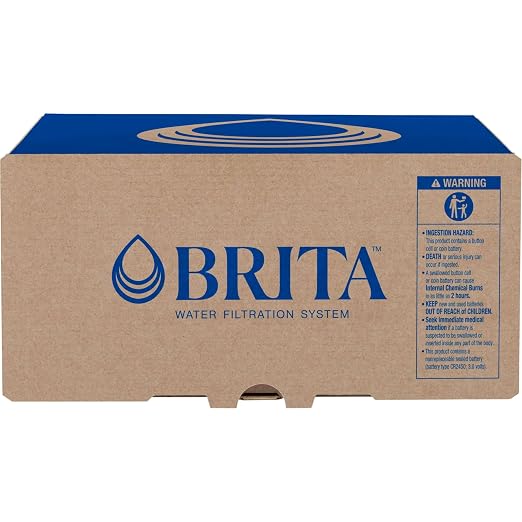 Brita Small 6-Cup Water Filter Pitcher with BritaPlus Filter, WQA NSF/ANSI Certified, Reduces 2X Contaminants vs. Standard, Removes Chlorine Taste & Odor, Reduces Zinc Copper Mercury, Stone Blue