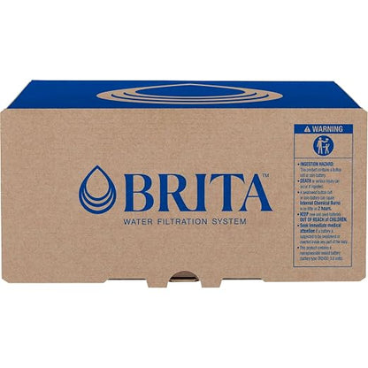 Brita Small 6-Cup Water Filter Pitcher with BritaPlus Filter, WQA NSF/ANSI Certified, Reduces 2X Contaminants vs. Standard, Removes Chlorine Taste & Odor, Reduces Zinc Copper Mercury, Stone Blue
