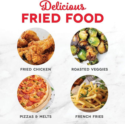 Dash Tasti-Crisp™ Digital Air Fryer – 2.6 Quart Small Compact Mini Air Fryer for French Fries, Nuggets & More, 1-2 People, Auto Shut Off, Adjustable Temp, Dishwasher Safe Parts - Red