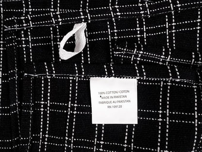 KAF Home Assorted Flat Kitchen Towels - Set of 10, 18 x 28 Inch (Black)