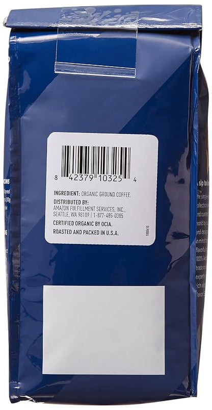 AmazonFresh Ground Coffee, Medium Roast | Organic | Fair Trade Peru | 12 Ounce | Pack of 2
