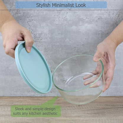 EIKS Glass Storage Container – Airtight Lid – Microwave, Freezer, Dishwasher Safe – Great for Grains, Cereal, Dessert, and Snacks (4 Cup)