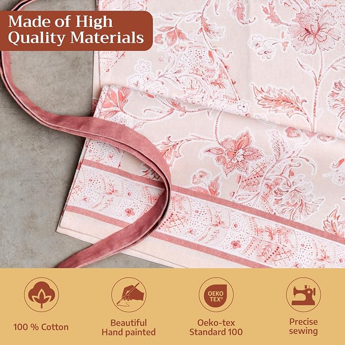 Maison d' Hermine 100% Cotton Apron for women with Pocket Kitchen Chef Apron for Men Cooking Spring Summer