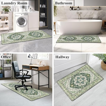 Cushioned Kitchen Rug Sets 3 Piece Anti Fatigue Mats for Floor Non Slip Waterproof Comfort Standing Mat Runner for Home Office, Sink, Laundry