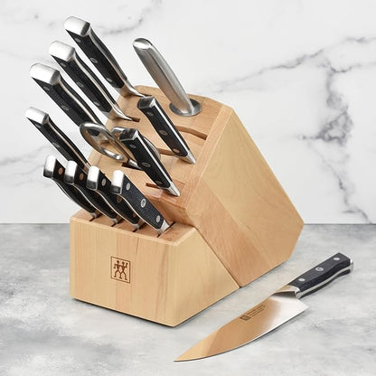 ZWILLING Spectrum 14-Piece Knife Block Set (Birchwood Block)