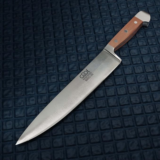 Gude Alpha Pear Series Hand Forged/Sharpened Chef's Knife, 10-in - Ice Hardened Steel - Made in Solingen, Germany Since 1910
