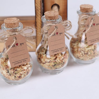 HTF Pack of 5 Personalized Wedding Gifts, Tea Party Favors for Women, Wedding Decor, Bridesmaid Gifts, Bridal Shower Gifts, Engagement Gift, Wedding Decorations for Guests (Jar, Jasmine)