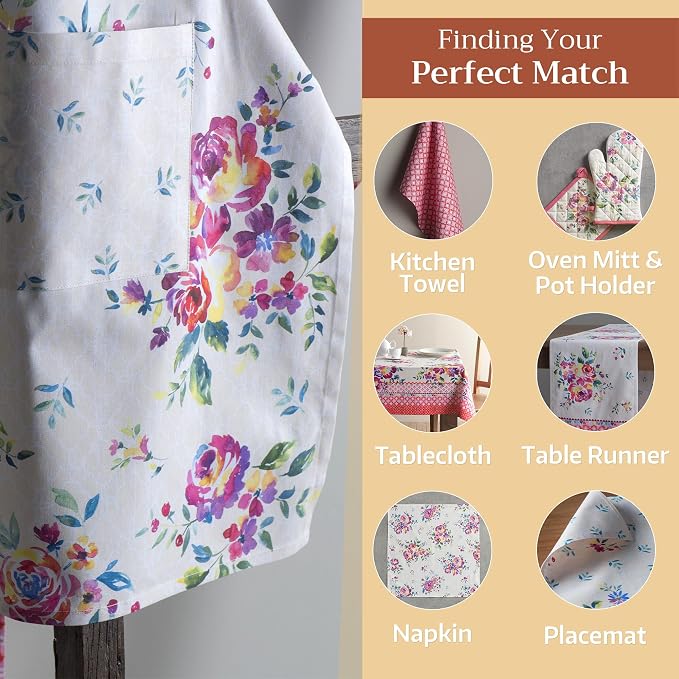 Maison d' Hermine 100% Cotton Apron for women with Pocket Kitchen Chef Apron for Men Cooking Spring Summer