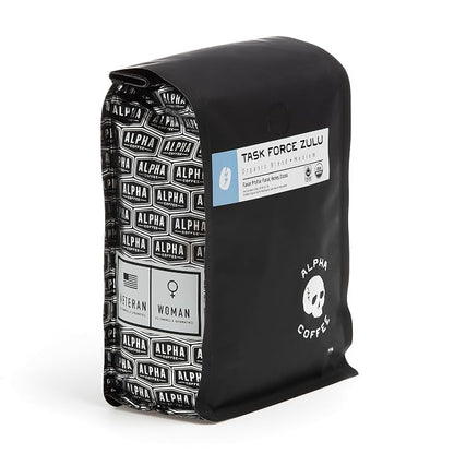 Alpha Coffee - Task Force Zulu - 16 oz. Premium Gourmet Organic Medium Roast Coffee (Task Force Zulu Espresso Grind, 1 Pound (Pack of 1))