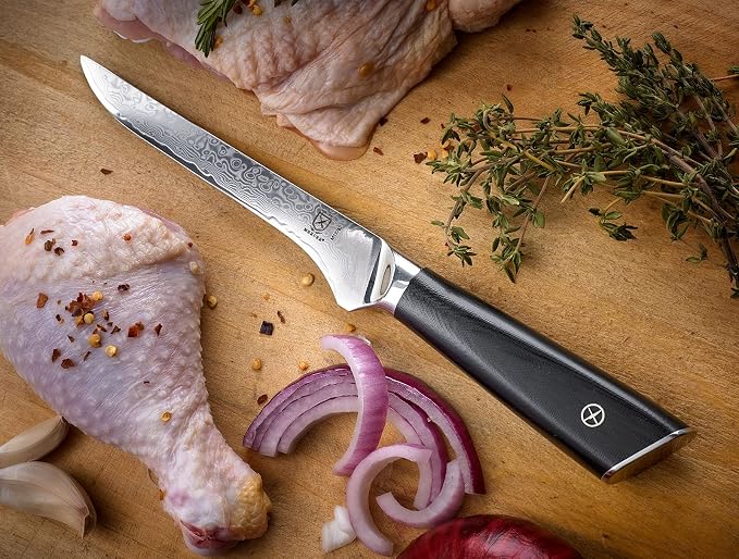 Mercer Culinary M13787 Premium Grade Super Steel, 6-Inch Boning Knife, G10 Handle