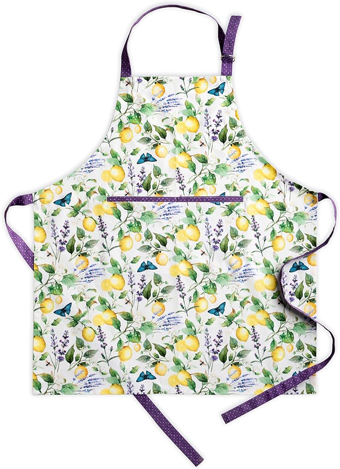 Maison d' Hermine 100% Cotton Apron for women with Pocket Kitchen Chef Apron for Men Cooking Spring Summer