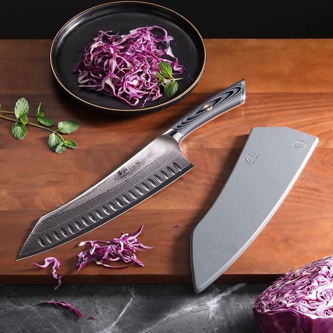Cangshan NAKA Series X-7 Steel Forged Rocking Chef's Knife with Sheath (10-Inch)