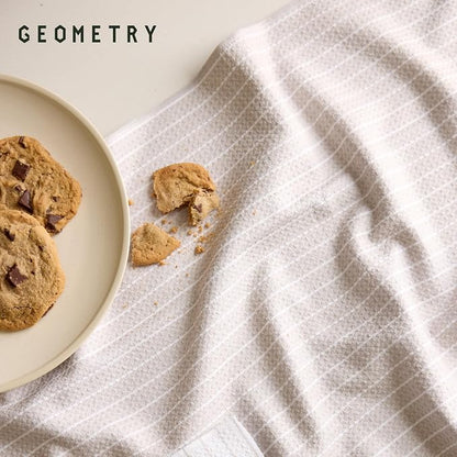 GEOMETRY Kitchen Tea Towels - Quick Dry Microfiber Dish Towels for Kitchen - Revelle 18" x 30" - 1 Pack