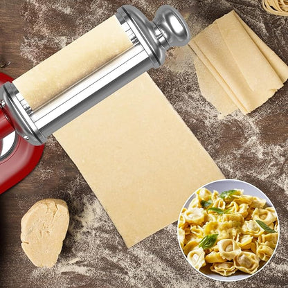Pasta Roller for All KitchenAid Stand Mixer, Electric Dough Roller with 8 Different Thickness Adjustments, Stainless Steel Pasta Paker Attachment Kitchen Aid Accessories and Attachments