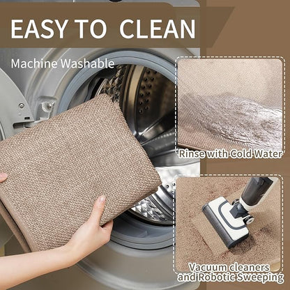 YDKGL Durable Non-Slip Kitchen Mats，Kitchen Mats in Front of Sink,Quick Drying Mat for Kitchen Counter, 17x59 Brown Water and Oil Absorbent Runner Rugs for Kitchen