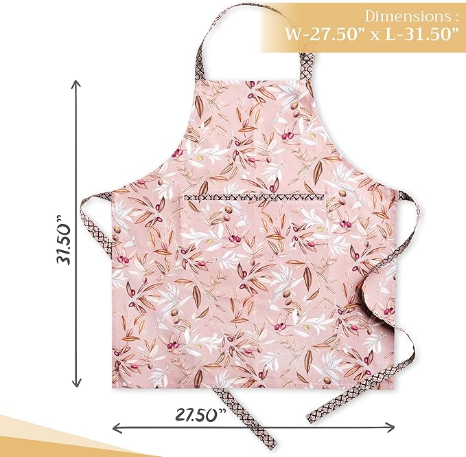 Maison d' Hermine 100% Cotton Apron for women with Pocket Kitchen Chef Apron for Men Cooking Spring Summer