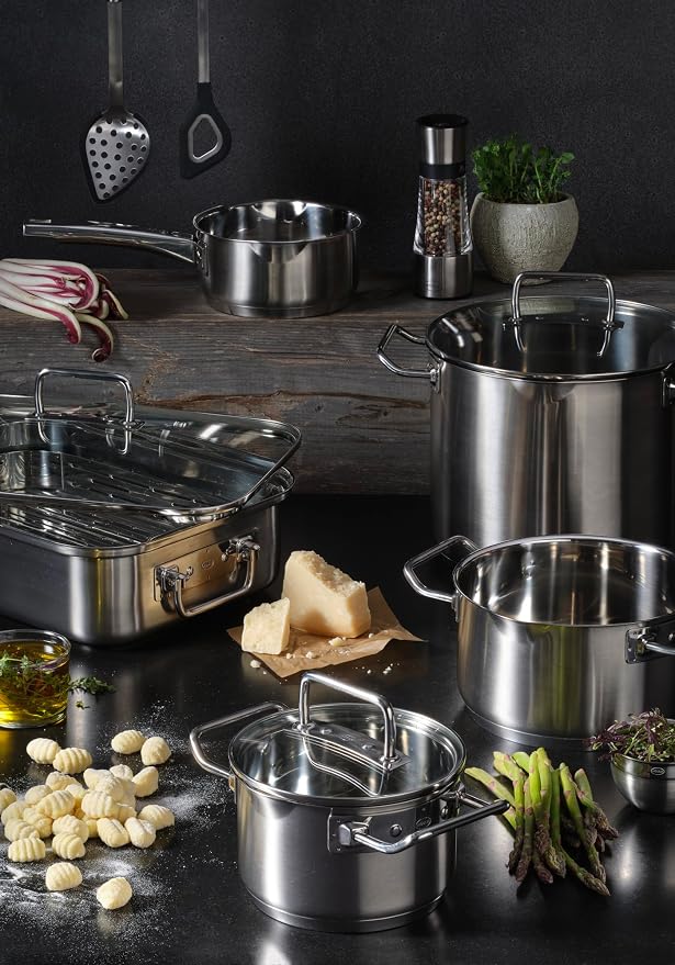 Rösle EXPERTISO Cookware Collection 9.5 in. Stainless Steel Stock Pot