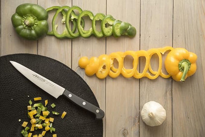 Arcos Chef Knife 5 Inch Stainless Steel. Cooking Knife to Cut and Peel Fruits and Vegetables. Ergonomic Polyoxymethylene Handle and 140mm Blade. Series Universal. Color Black