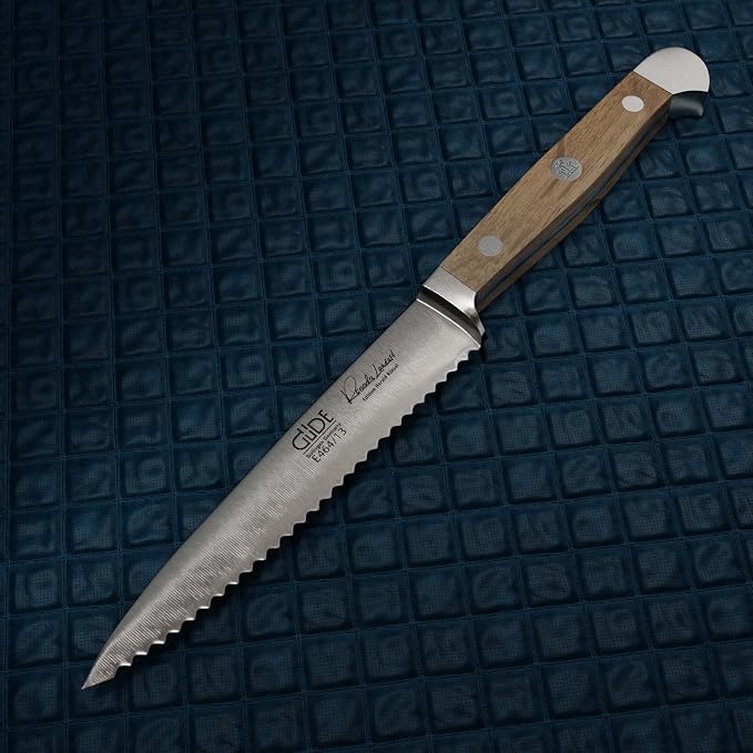 Güde Alpha Barrel Oak Series - 5" Tomato Knife - Made in Solingen, Germany Since 1910 - Rare Oak Wood, Over 80 Years Old.