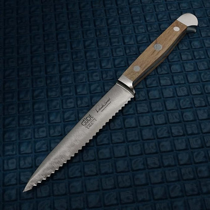 Güde Alpha Barrel Oak Series - 5" Tomato Knife - Made in Solingen, Germany Since 1910 - Rare Oak Wood, Over 80 Years Old.