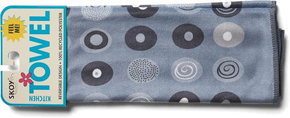 Skoy Cleaning Bundle - Cloth, Scrub, Gray Towel and Sink Holder – Environmentally Friendly, Kitchen & Household Use, Plastic-Free Packaging, Great Gift Idea!