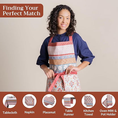 Maison d' Hermine 100% Cotton Apron for women with Pocket Kitchen Chef Apron for Men Cooking Spring Summer