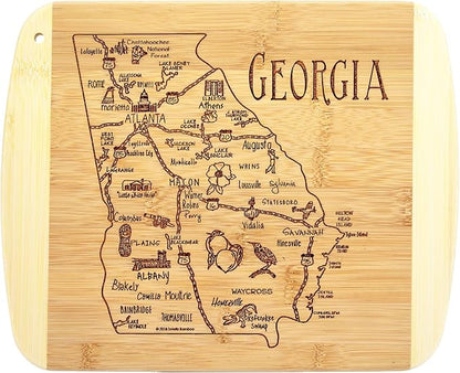 Totally Bamboo A Slice of Life Georgia State Serving and Cutting Board, 11" x 8.75"
